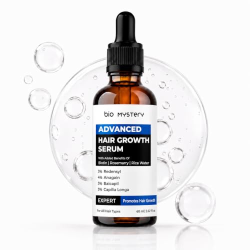 Hair Growth Serum With 3% Redensyl, 4% Anagain, 3% Baicapil and Capilia longa with Biotin, Rosemerry and Rice Water - For Hair Growth And Hair Fall Control Serum