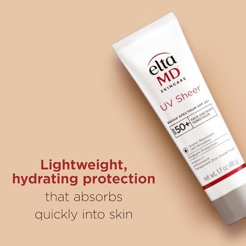 EltaMD UV Sheer Face and Body Sunscreen with Zinc Oxide, SPF 50+, 1.7 oz