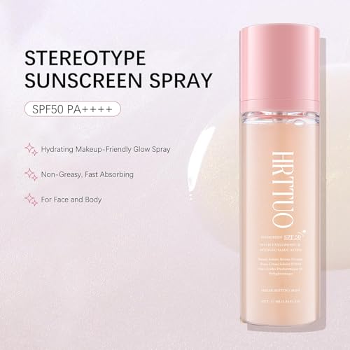 SPF Setting Spray for Face & Body - Sheer Sunscreen Mist SPF 50, Makeup-Friendly Setting Mist with Hydrating Glow, Reef-Safe & Non-Greasy for Beach, Wedding, Daily Wear (1)