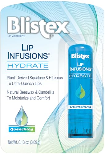 Blistex Lip Infusions Hydrate Lip Balm Lip Protectant Lip Moisturizer with Smooth Finish 0.13 Ounce