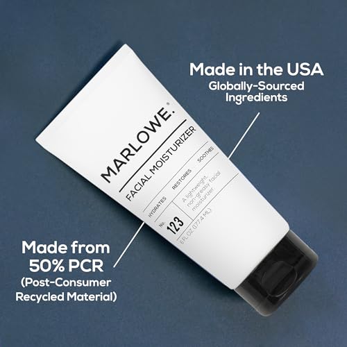 MARLOWE. Facial Moisturizer for Men, Non-Greasy Daily Face Lotion, 6 oz
