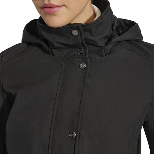 DKNY Women's Softshell Hooded Coat, Black