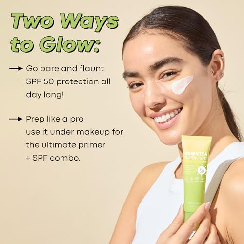 TONYMOLY Green Tea Face Sunscreen SPF 50+ PA++++, No White Cast, 1.69 fl oz