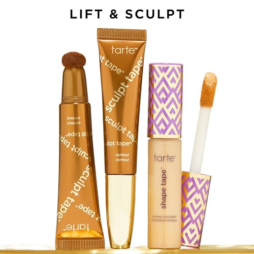tarte sculpt tape contour – Lightweight Cream Bronzer with Shea Butter for Blendable, Buildable Contour & Natural Looking Sculpted Glow, Vegan & Cruelty-Free, full size, soft bronze