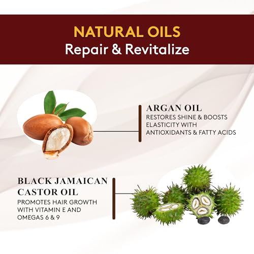 OKAY Black Jamaican Castor Oil Leave In Conditioner - Hair Moisturizer For Women And Men, Natural Hair Product For Hair Growth, Curly Hair Grease For Smooth, Moisturized Hair - 8 Oz (Pack Of 1)
