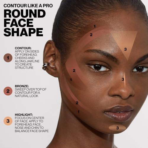 Smashbox Step-By-Step Contour Palette | Sculpt + Glow All-In-One Contour Kit with Blendable + Buildable Formulas, Light/Medium, 0.3 Ounce