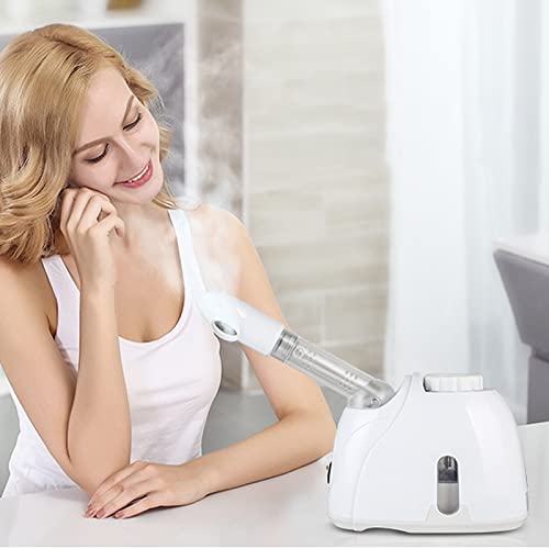 Facial Steamer Nanometer Fine Mist for Deep Cleaning with Towel, 360 Rotating Arm, Home Spa Device for Personal Care