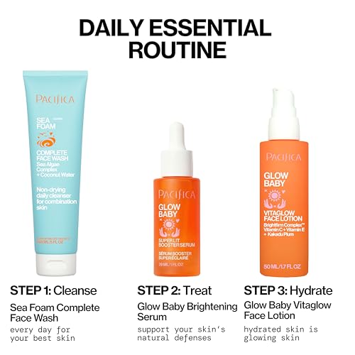 Pacifica Beauty Sea Foam Face Wash, Daily Gentle Foaming Cleanser, With Coconut Water + Sea Algae, Removes Makeup, For Combination and Oily Skin, Vegan & Cruelty Free