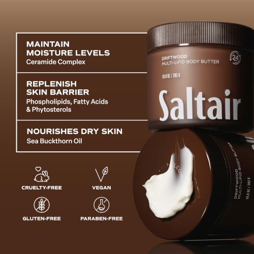 Saltair Multi-Lipid Body Butter | Driftwood Ceramide Cream | 10 oz