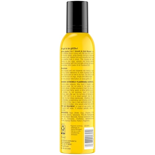 Got2B Glued 2-in-1 Smooth & Hold Hair Mousse, 8 Fl Oz