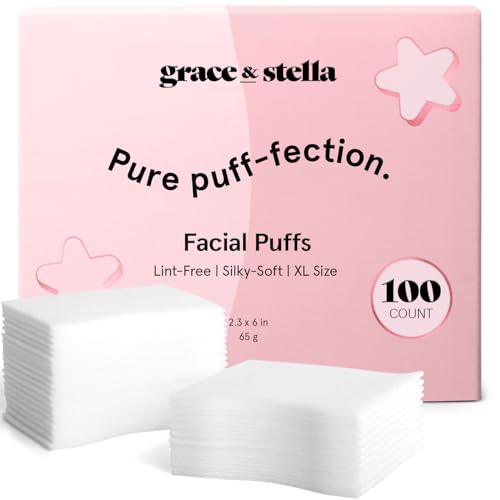 grace & stella Face Pads for Toner, Essence, and DIY Mask (100 Count)