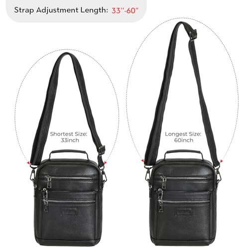 Polare Italian Cowhide Leather Messenger Bag Waterproof Chest Shoulder Crossbody Bag Casual Sling Business Handbag for Men