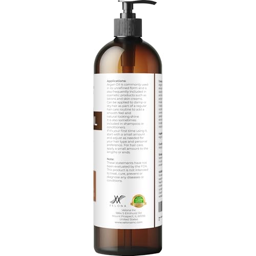 velona Argan Oil - 8 fl oz, Cold Pressed, Unrefined, with Pump