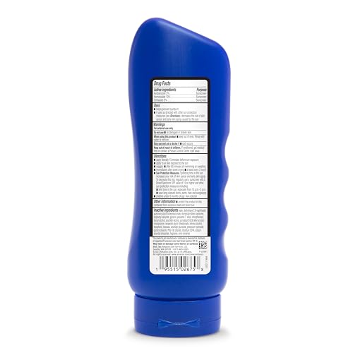 Amazon Basics Sport Sunscreen Lotion SPF 30, Water Resistant (80min), Formulated without Octinoxate & Oxybenzone, Broad Spectrum UVA/UVB Protection, 8 Fluid Ounce