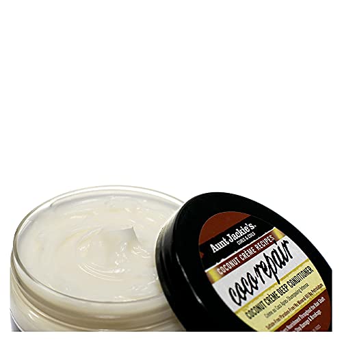 Aunt Jackie's Coconut Crème Recipes Coco Repair Deep Hair Conditioner, Delivers Nourishment, Stops Damage, Breakage for Natural Curls, 15 oz
