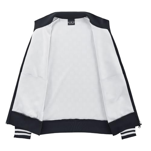 Aiozowa Track Suits for Men Set Plaid Jogging Tracksuit Mens 2 Piece Sweatsuits Jogger Sweat Suits Two Piece Sport Leisure Clothes Outfits Black White KEW-KE05-M