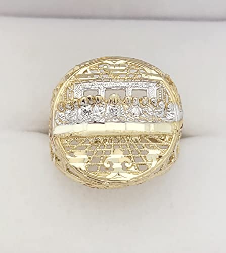 AMZ Jewelry 10K Yellow Gold Last Supper Ring For Men Hip Hop Ring