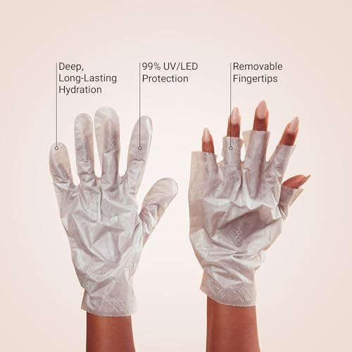 VOESH Collagen Gloves, Vegan Hand Masks, 4 Pack, Moisturizing Hand Mask, Lotion Gloves, Hydrating Gloves, Hand Care, Spa Manicure Gloves, Dry Hand Treatment