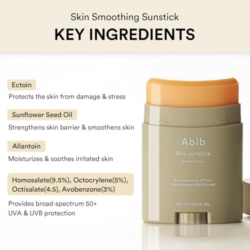 Abib Airy & Quick Sunstick DUO SPF50+ Broad Spectrum Semi-Matte & Quick Glowy Finish, No White Cast, Korean Sunscreen Stick for All Skin Types, 2 Count