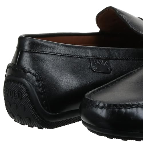 POLO RALPH LAUREN Men's Reynold Driver Loafer, Black, 10.5 M US