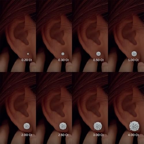 Shop QSE IGI 1.00 Ct Lab Grown Diamond Stud Earrings for Women 14k Gold