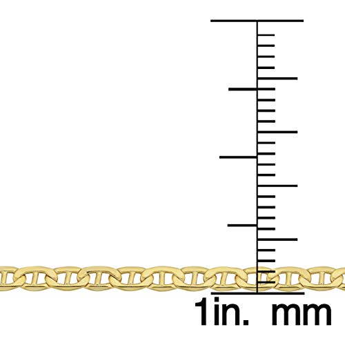 Womens Mariner Link Chain Necklace - 10k Yellow Gold Mariner Chain Necklace