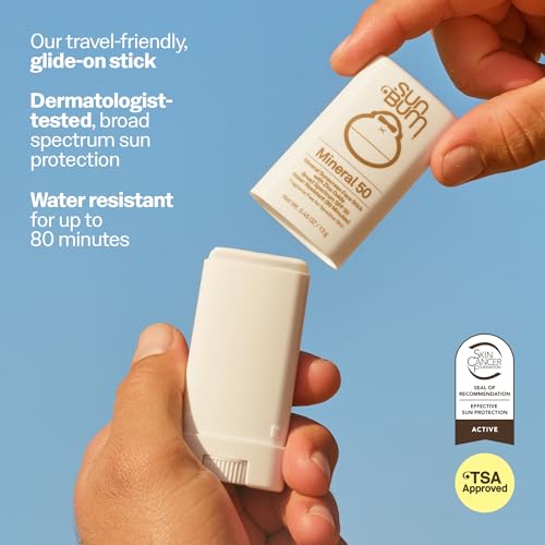 Sun Bum Mineral SPF 50 Face Stick Sunscreen - Travel Size, 0.45 oz