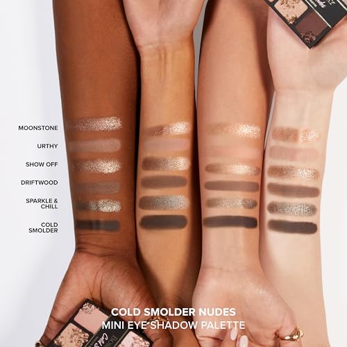 Too Faced Born This Way Natural Nudes Mini Eye Shadow Palette Makeup | Creamy, High Pigment Matte + Shimmer Shades, 0.2 Ounce, Cold Smolder Nudes