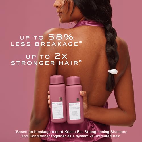 Kristin Ess Biotin Shampoo - Sulfate Free + Color Safe - Promotes Healthy Hair Growth, Strengthens + Nourishes Dry Damaged Hair - Anti-Breakage Fortifying Biotin Repair Shampoo for Volume - Vegan