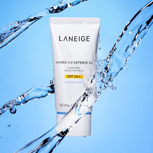 LANEIGE Hydro UV Defense Sunscreen SPF 50+ Hypoallergenic & Dermatologist-Tested Korean Broad Spectrum Sun Protection with No White Cast