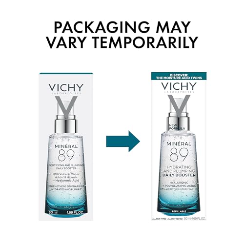 Vichy Mineral 89 Booster, Hyaluronic Acid Serum, Skin Barrier Repair, 1oz