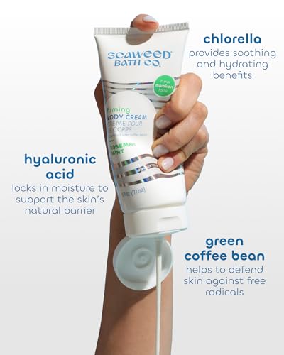 Seaweed Bath Co. Firming Body Cream, Rosemary Mint (6 oz) (Pack of 2)