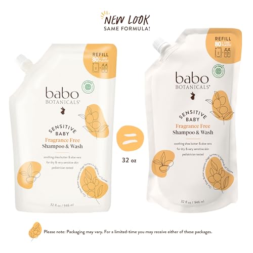 Babo Botanicals, Shampoo and Wash Refill Baby Sensitive, 32 Fl Oz