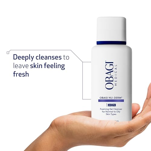 Obagi Nu-Derm Foaming Gel for Face- Hydrating Cleanser With Aloe Vera- Foaming Facial Cleanser for a Vibrant Complexion- Lightweight Purifying Face Cleanser- Skincare Product for Smooth Skin- Deep-Cleansing Formula for Normal to Oily Skin- 6.7fl oz