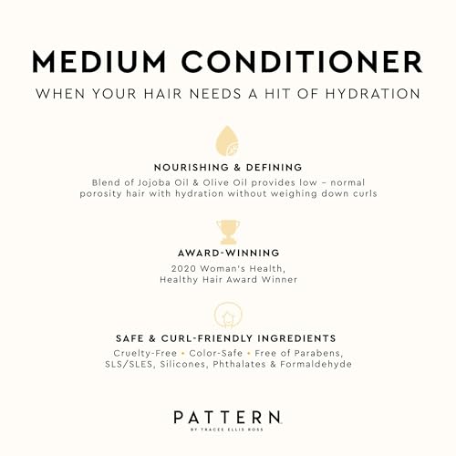 PATTERN Beauty by Tracee Ellis Ross Medium Conditioner - Hydration & Slip for Curly Hair 3a-4a, 13 Fl Oz