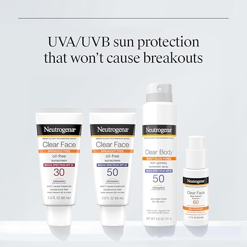 Neutrogena Clear Face Sunscreen Lotion SPF 50, 3 fl. oz
