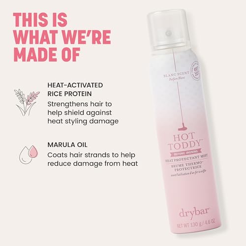 Drybar Hot Toddy Heat Protectant Mist for Hair, Blanc Scent, 4.6 oz