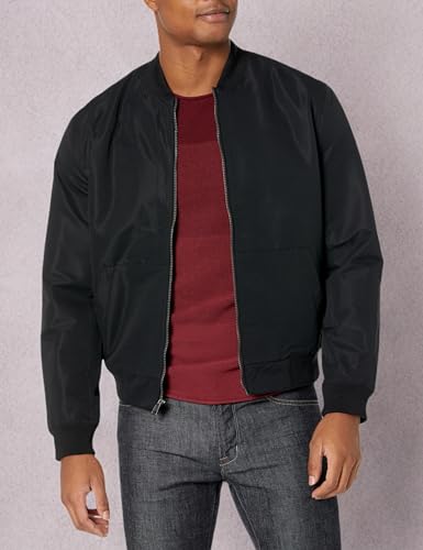 Lucky Brand Men's Classic Bomber Jacket, Black, Large