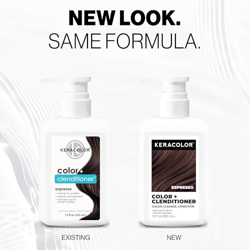 Keracolor Color + Clenditioner, Semi-Permanent Color, Espresso, 12 Fl Oz