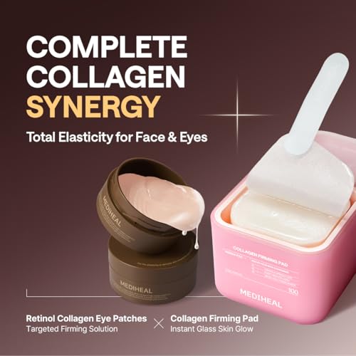 MEDIHEAL 95% Retinol & Collagen Under Eye Patches, Wrinkle Care (60 Count)
