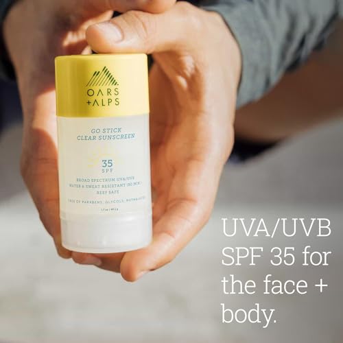 Oars + Alps SPF 35 Clear Body Sunscreen Stick, Travel Friendly, 1pk, 1.7oz