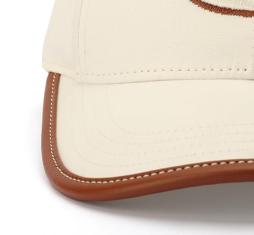 Coach Womens Cotton Canvas Hat Baseball Cap, Chalk, Medium-Large US