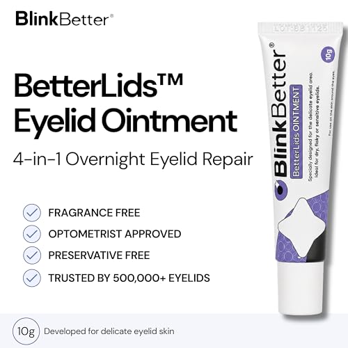 BlinkBetter BetterLids Eyelid Ointment for Dry, Itchy & Sensitive Eyelids – Deep-Moisturising Oat Complex with Shea Butter & Panthenol to Hydrate, Nourish & Soothe Delicate Eyelid Skin – 0.34 oz