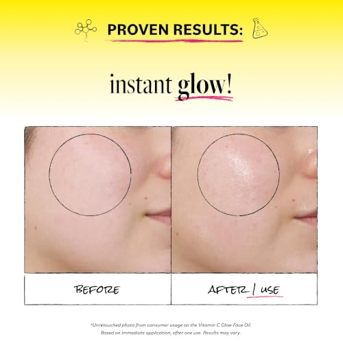 Derma E Vitamin C Glow Face Oil, 1 Fl Oz Vitamin C Oil with Turmeric