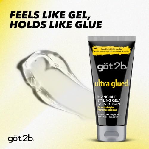 Got2B Ultra Glued Hair Gel, Extra Strong Hold, 6 Fl Oz + 1.25 Fl Oz