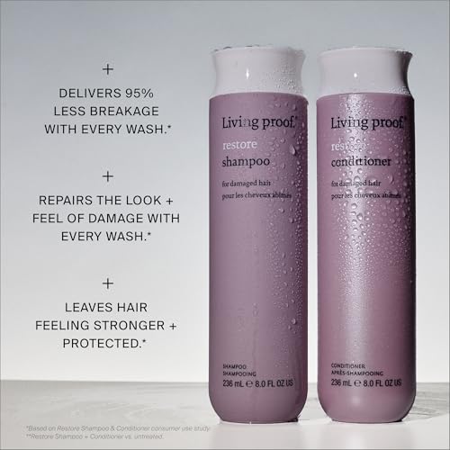 Living Proof Restore Conditioner, Repairs & Strengthens, Adds Shine For All Hair Types, 8 oz