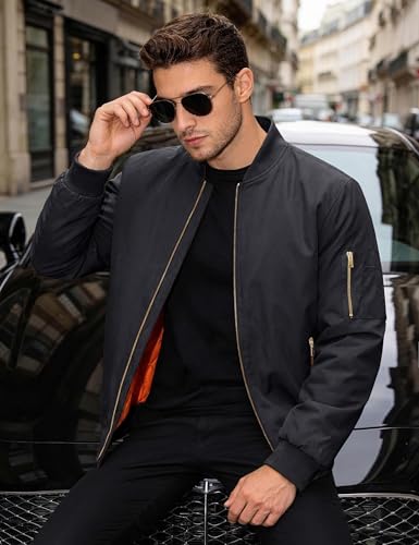 MAGNIVIT Men's Bomber Jacket Station Jacket Active Lightweight Military Outwear