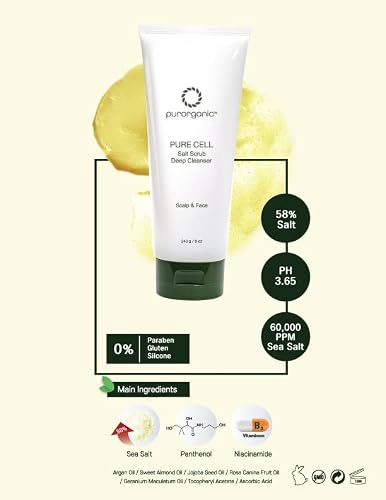Purorganic Salt Scrub Deep Cleanser 240ml (8 fl oz) (Pack of 2)