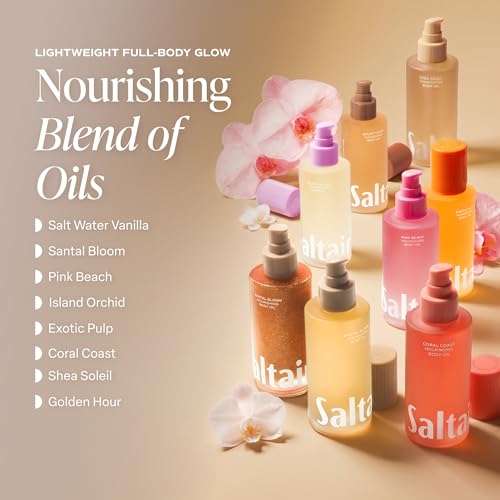 Saltair Nourishing Body Oil | Lightweight Glow | Salt Water Vanilla, 4 oz