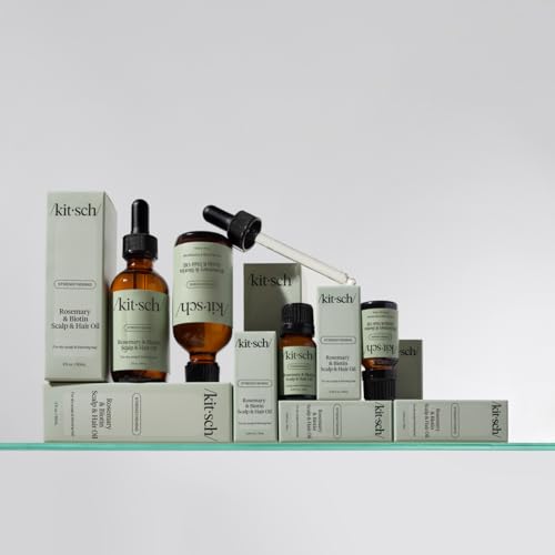 Kitsch Rosemary Oil for Hair Growth -With Castor Oil, Biotin & Jojoba- 10mL